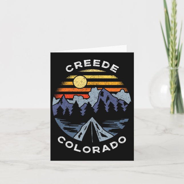 Creede Colorado Mountains Vacation Camping Souveni Card (Front)