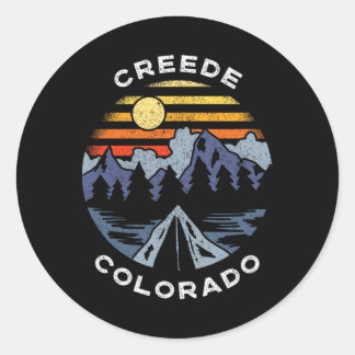 Creede Colorado Mountains Vacation Camping Souveni Classic Round Sticker