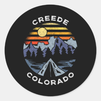 Creede Colorado Mountains Vacation Camping Souveni Classic Round Sticker