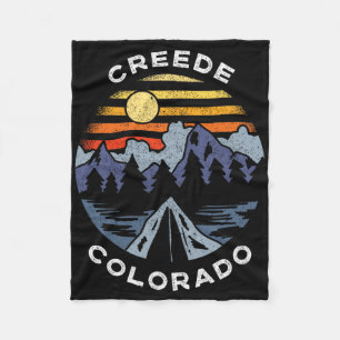 Creede Colorado Mountains Vacation Camping Souveni Fleece Blanket