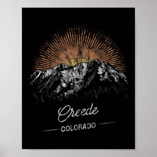 Creede Mountains Colorado Hiking Outdoors Vintage Poster