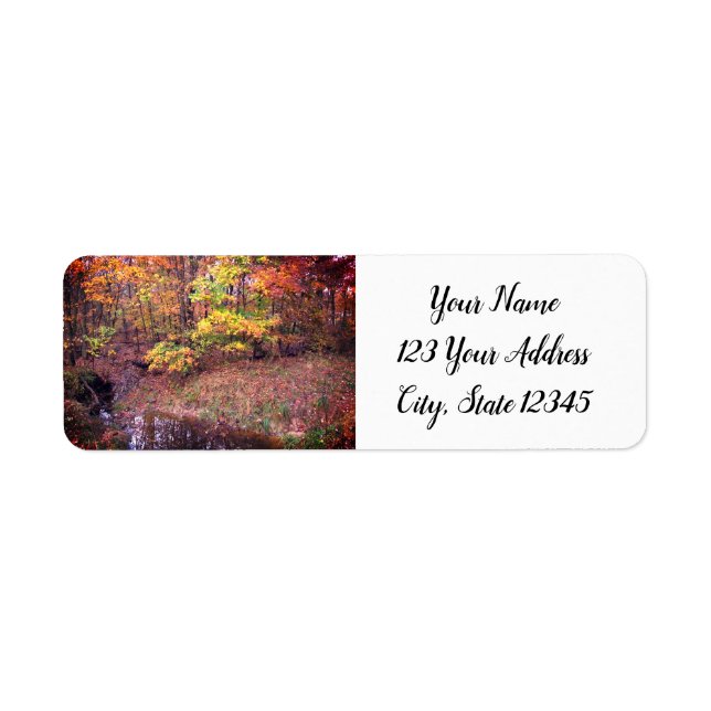 Creek At Fall Return Address Labels (Front)