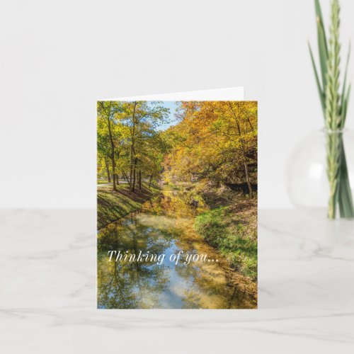Creek Autumn Reflections Thinking Of You Card