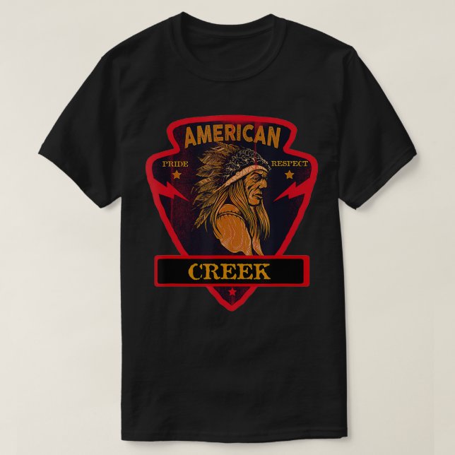 Creek Native American Indian Pride Respect Arrow  T-Shirt (Design Front)
