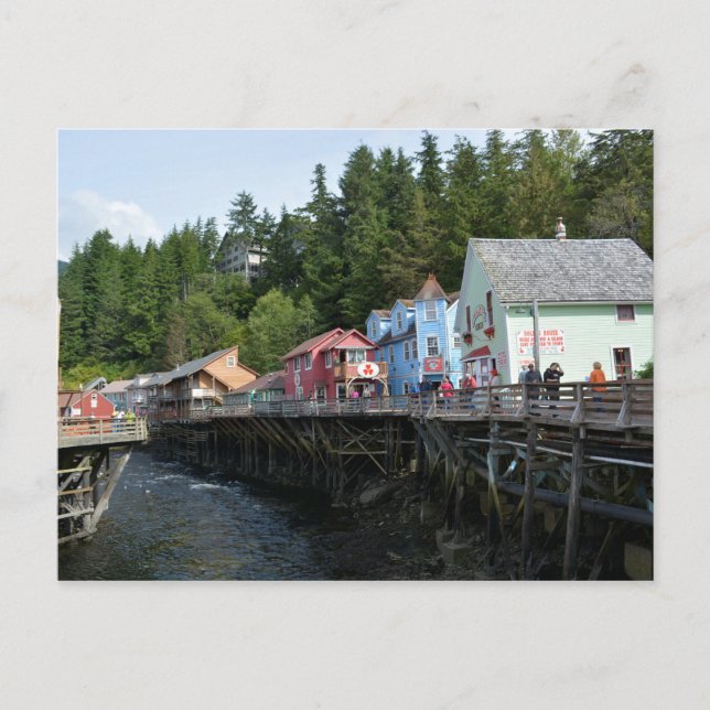Creek Street in Ketchikan Postcard (Front)