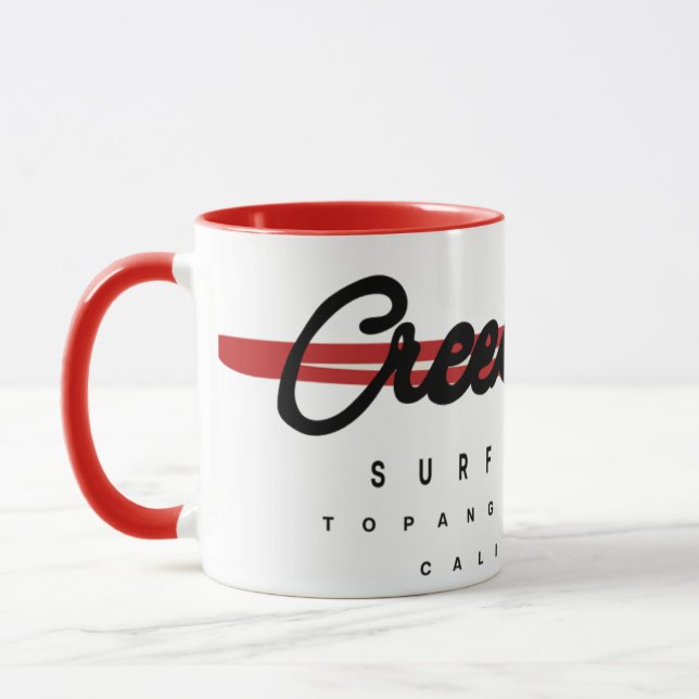 Creekrat Cartoon Studios Creek Rat Surfboards Mug (Left)