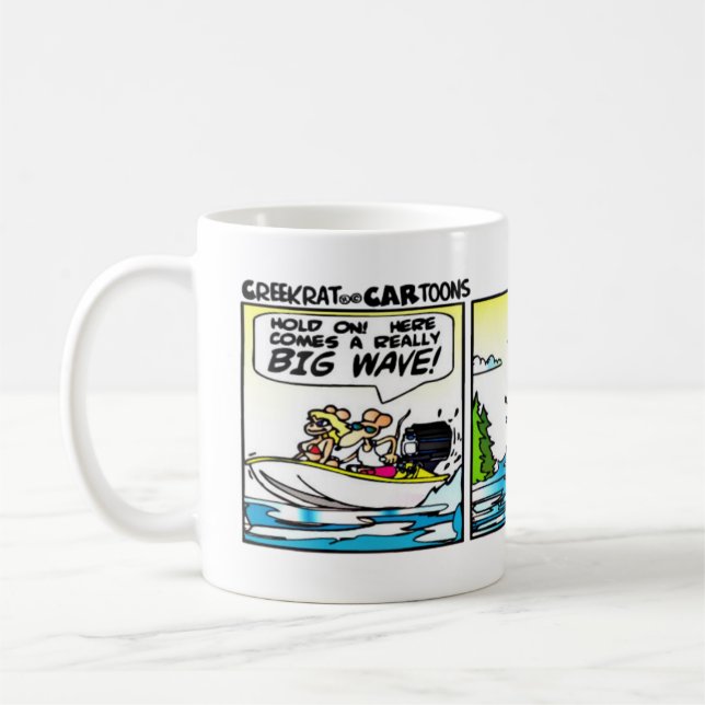 Creekrat Cartoons Comic Strip Fliver Boat Mug (Left)