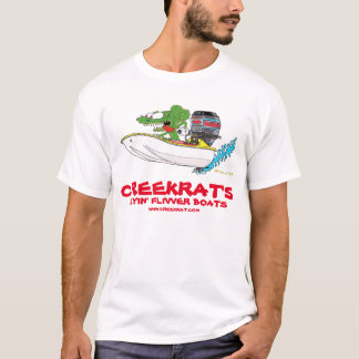 Creekrat CARtoons Flyin' Fliver Flivver Boat Art T-Shirt