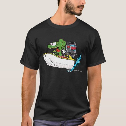 Creekrat Flivver Fliver Boat Art T_Shirt