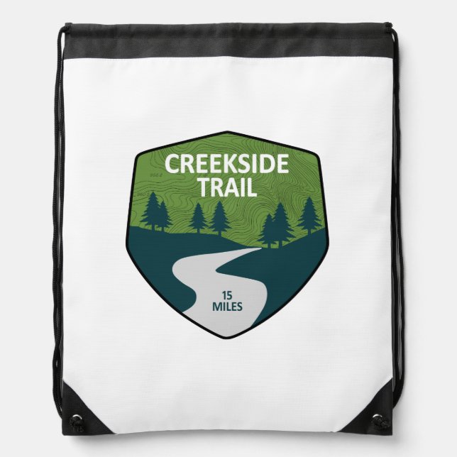 Creekside Trail Drawstring Bag (Front)