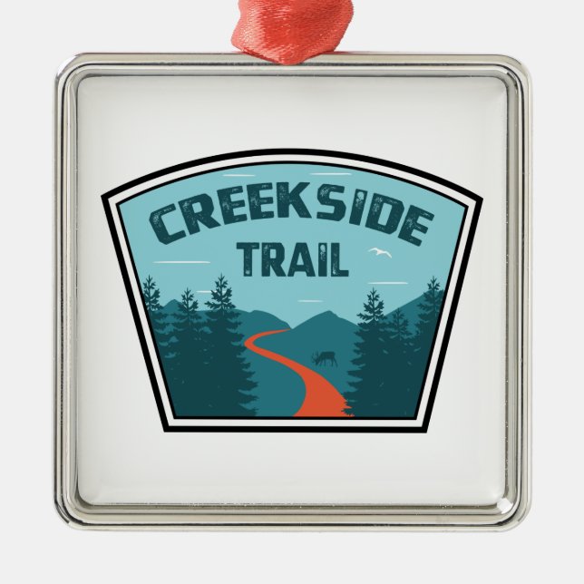 Creekside Trail Metal Ornament (Front)