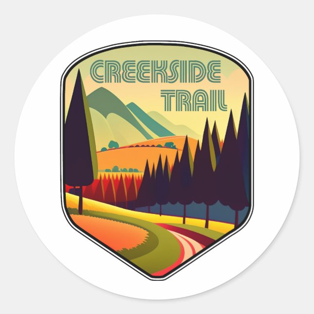 Creekside Trail Ohio Colors Classic Round Sticker (Front)