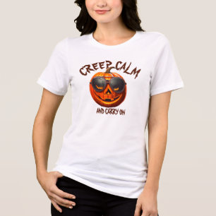 Creep Calm Halloween Pumpkin Monster Costume Tee
