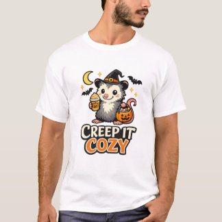 Creep It Cozy Halloween Possum T-Shirt