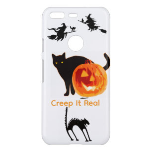 Creep It Real Cat Witch White iPhone Case