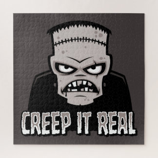 Creep It Real Classic Horror Frankenstein Design Jigsaw Puzzle