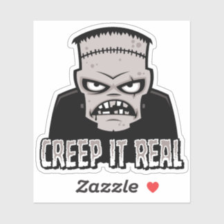 Creep It Real Classic Horror Frankenstein Design Sticker