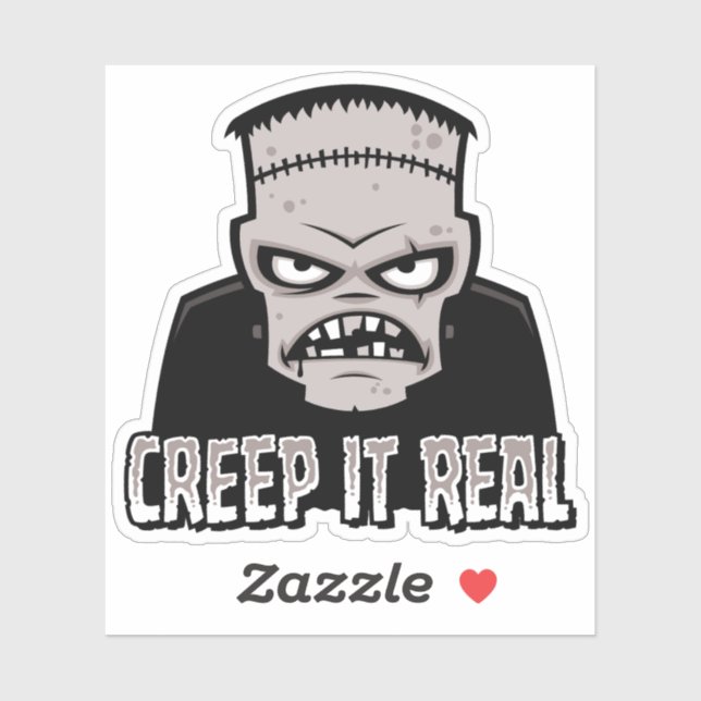 Creep It Real Classic Horror Frankenstein Design Sticker (Sheet)