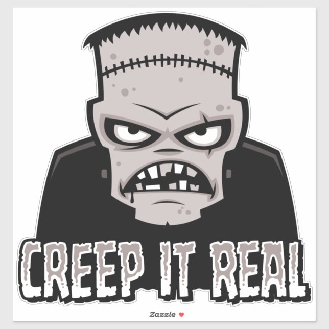 Creep It Real Classic Horror Frankenstein Design Sticker (Sheet)