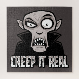 Creep It Real Classic Horror Vampire Design Jigsaw Puzzle