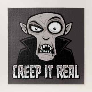 Creep It Real Classic Horror Vampire Design Jigsaw Puzzle