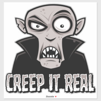Creep It Real Classic Horror Vampire Design Sticker