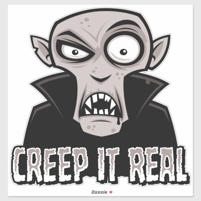 Creep It Real Classic Horror Vampire Design Sticker (Sheet)