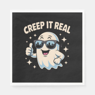Creep It Real, Cute Halloween Ghost Napkins