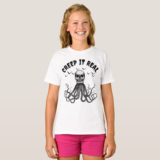 CREEP IT REAL FUNNY HUMOROUS HALLOWEEN T-Shirt (Front Full)