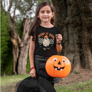 Creep It Real Funny Skater Ghost Halloween T-Shirt