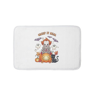 Creep It Real Halloween Clown Bath Mat