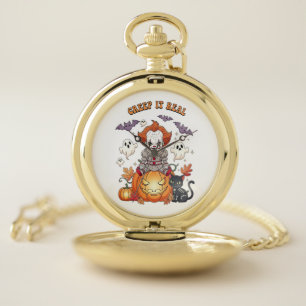 Creep It Real Halloween Clown Pocket Watch