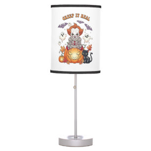 Creep It Real Halloween Clown Table Lamp