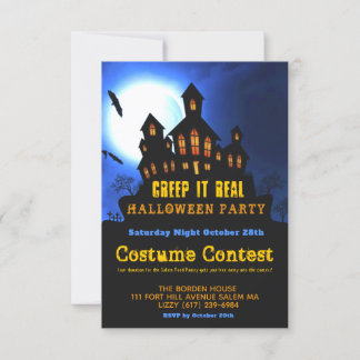 Creep It Real Halloween Costume Party smaller Invitation