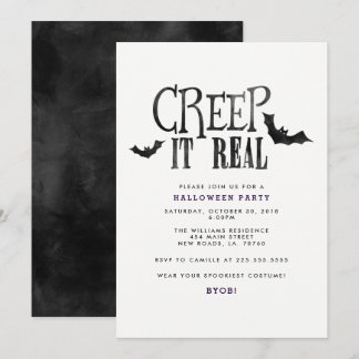 Creep It Real Halloween Party Invitation