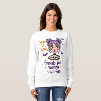 Creep It Real Halloween Shirt, Witchy Girls Night Sweatshirt