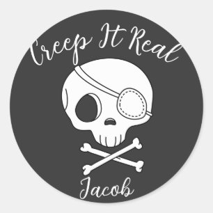 Creep It Real Halloween spooky boo Classic Round Sticker