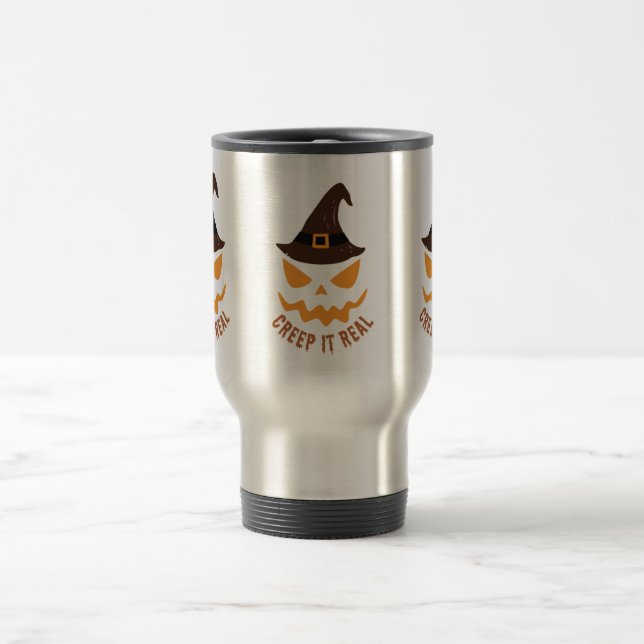 Creep it Real Halloween  Travel Mug (Center)