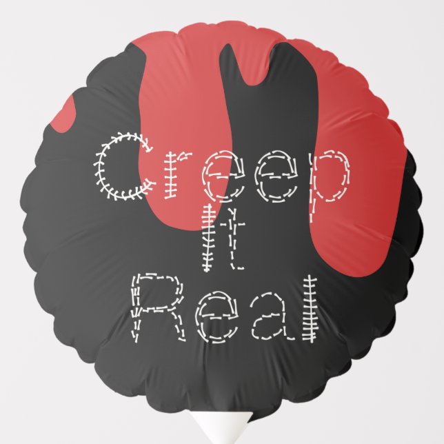 Creep it Real Hand Drawn Font Blood Halloween    Balloon (Front)