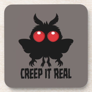 Creep It Real Mysterious Mothman Cryptid Beverage Coaster
