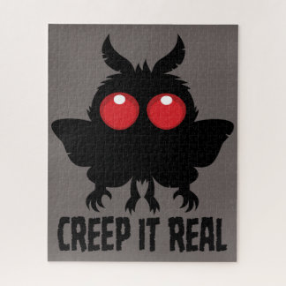 Creep It Real Mysterious Mothman Cryptid Jigsaw Puzzle