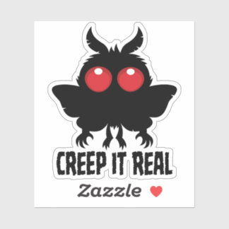 Creep It Real Mysterious Mothman Cryptid Sticker