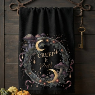 Creep it real Mystical Halloween Hand Towel