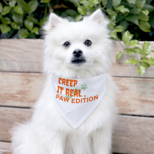 Creep It Real, Paw Edition – Funny Halloween Pet Bandana Collar