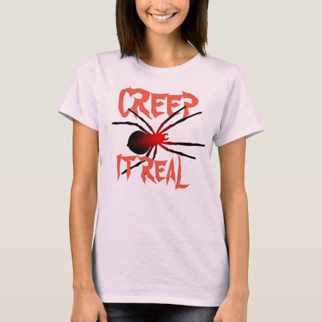 Creep It Real Spooky Halloween T-Shirt Design (Front)