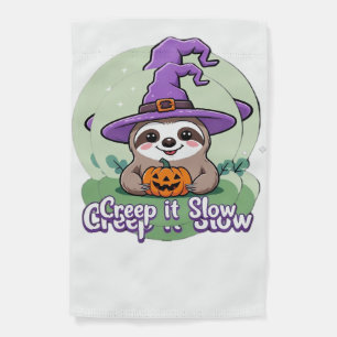 Creep It Slow � Cute Halloween Sloth Shirt with Pu Garden Flag