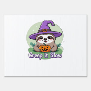 Creep It Slow � Cute Halloween Sloth Shirt with Pu Sign
