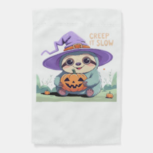 Creep It Slow � Cute Sloth Halloween Shirt Funny Garden Flag