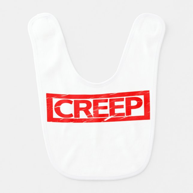 Creep Stamp Baby Bib (Front)