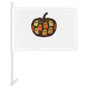 Creeper Pumpkin Ghosts Halloween Gift Classic T-Sh Car Flag